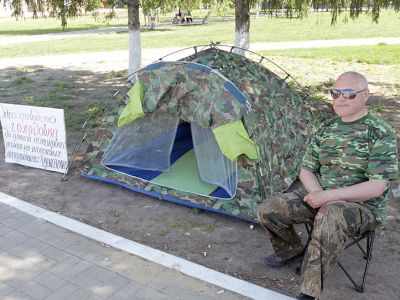 Голодовка в Новохоперске. Фото Константина Рубахина для Каспарова.Ru