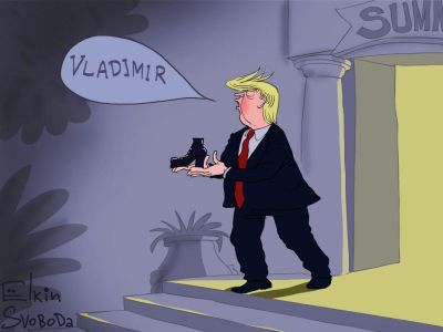 Трамп. Карикатура С.Елкина: svoboda.org