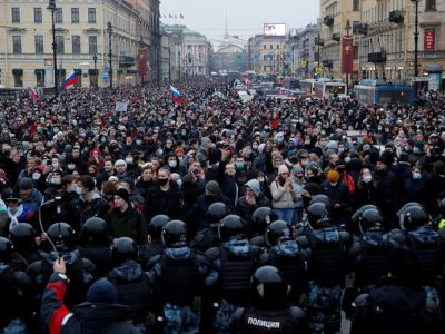 Несогласованная акция. Фото: Meduza