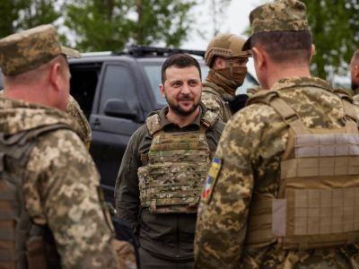 Владимир Зеленский на передовой в Харьковской области. Фото: Офис президента Украины