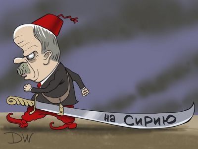 Эрдоган марширует в Сирию. Карикатура С.Елкина: dw.com