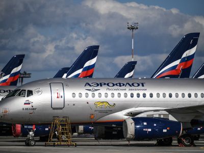 Sukhoi Superjet 100 авиакомпании "Аэрофлот". Фото: Максим Блинов / РИА Новости