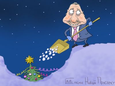 Губернатор Санкт-Петербурга Беглов и новsq год. Карикатура С.Елкина: www.facebook.com/novyiprospect